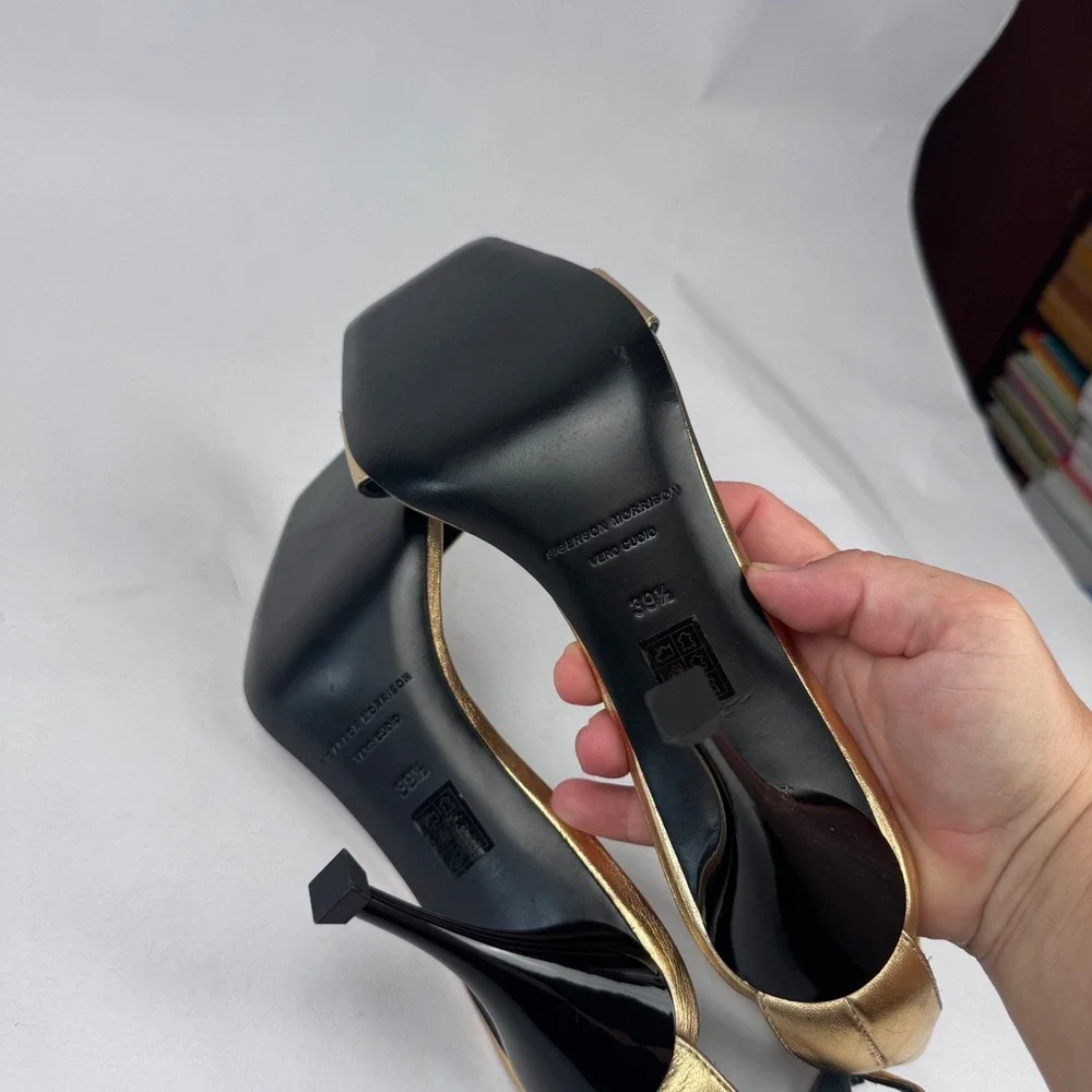 NEW Sigerson Morrison Women's 39.5 US 9.5 Gold 4